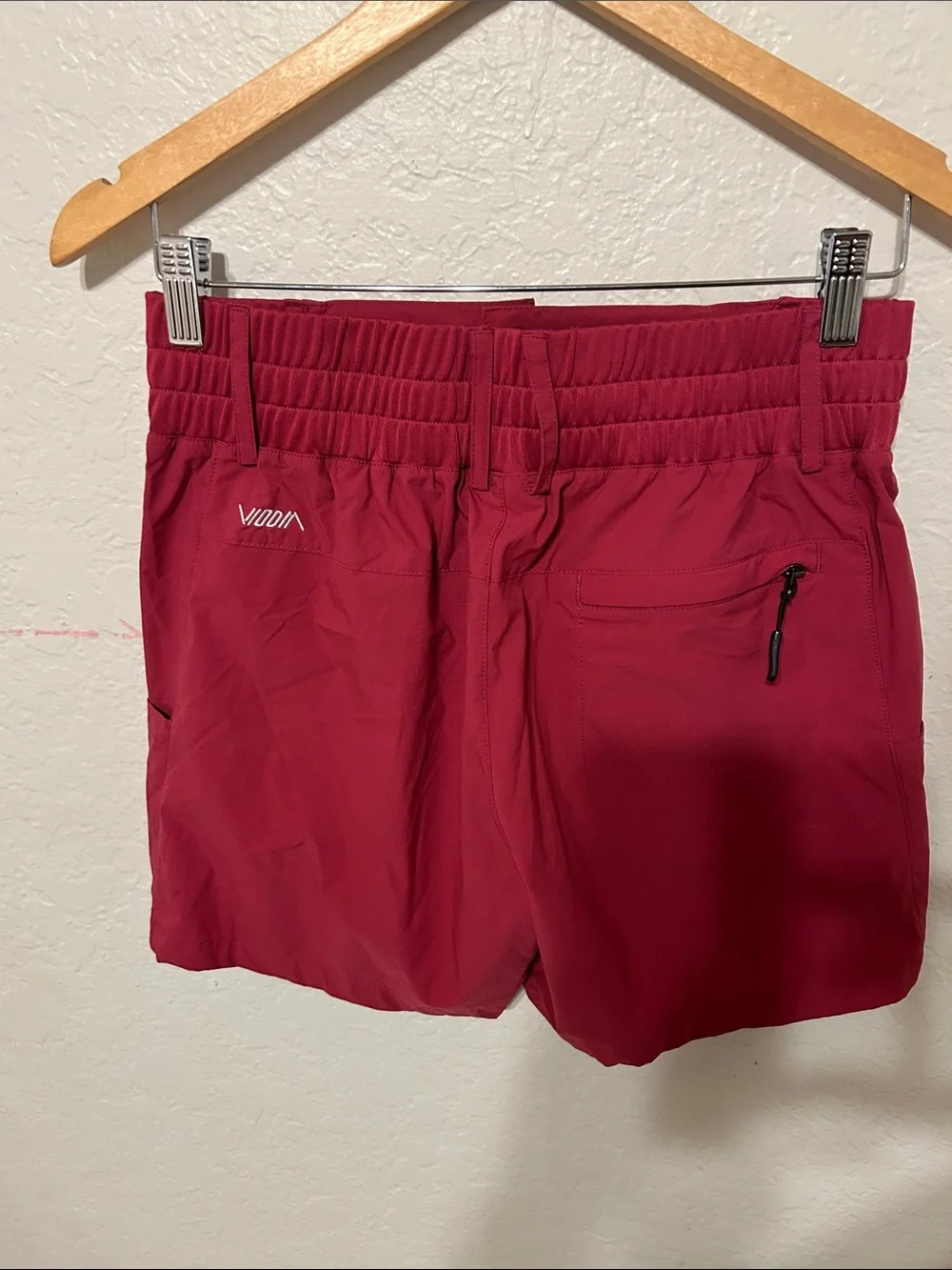 🎼Viodia High-Rise Cherry Red hiking golf shorts with pocket high waist stretch S